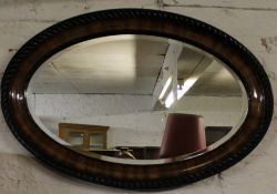 Victorian oval wall mirror