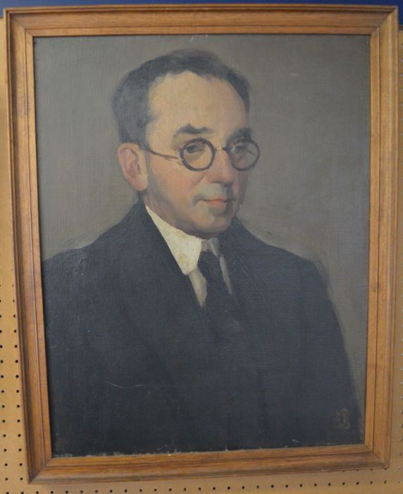 Oil on canvas portrait of Herbert Rollett by Jack Gibson. Provenance from the estate of a descendant - Image 2 of 5