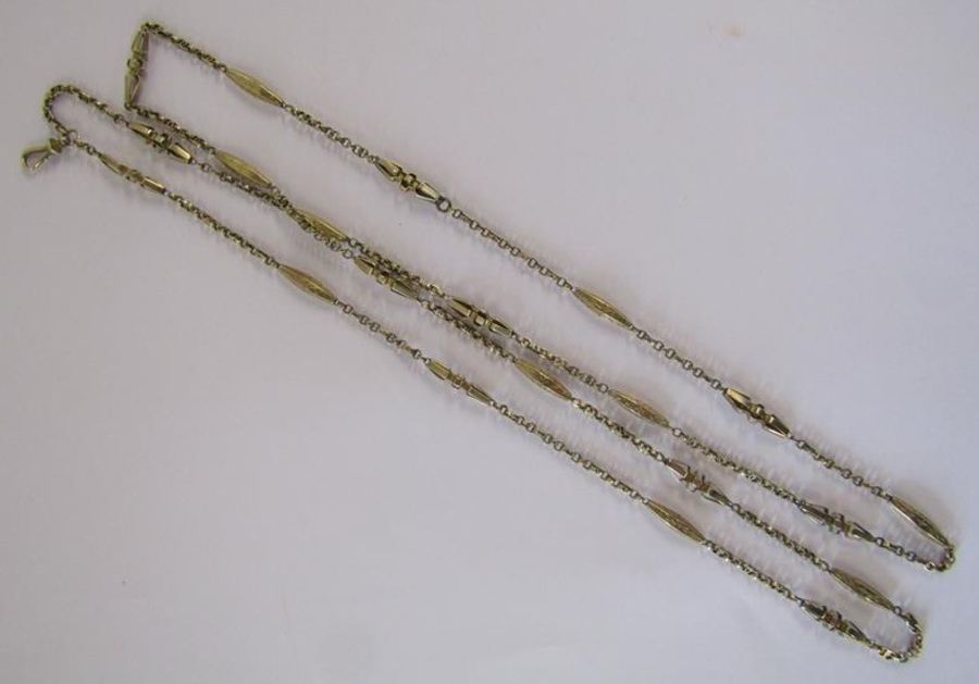 Tested as 9ct gold guard chain - approx. 24.9g