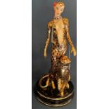 House of Erte Leopard limited edition Franklin Mint figurine, hand painted