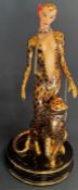 House of Erte Leopard limited edition Franklin Mint figurine, hand painted