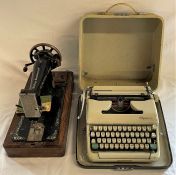 Singer sewing machine and Olympia typewriter