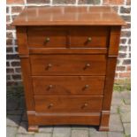 Superior modern walnut 4 drawer chest of drawers, H99cm x D51cm x W76cm