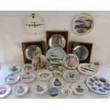 Collection of RAF military aviation collector plates, includes cased silver plate salvers,