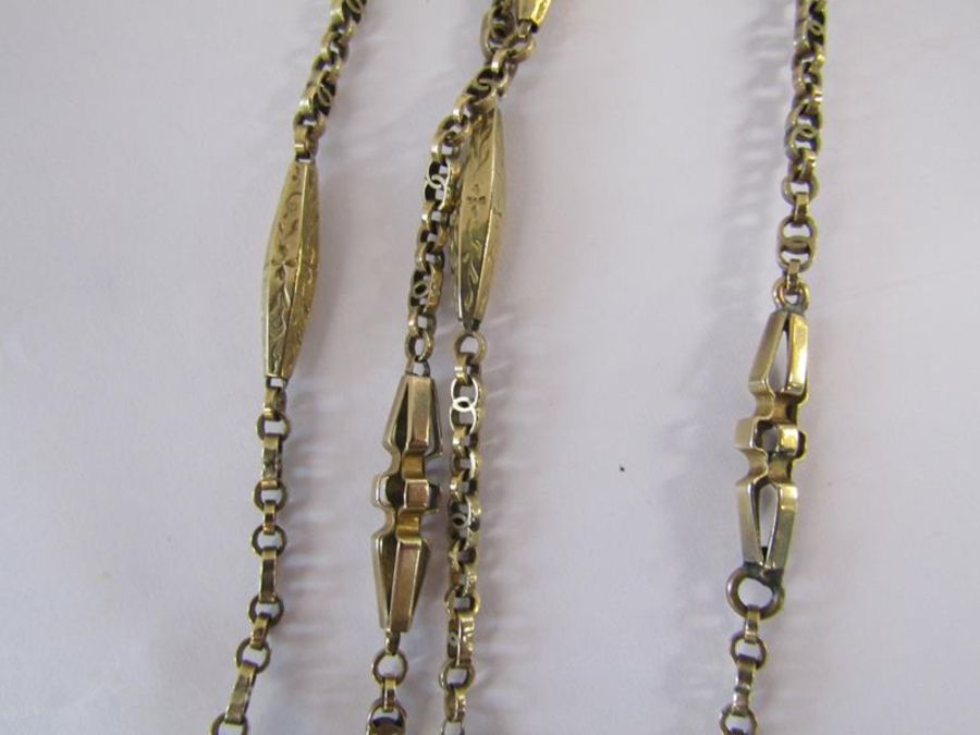 Tested as 9ct gold guard chain - approx. 24.9g - Image 3 of 3