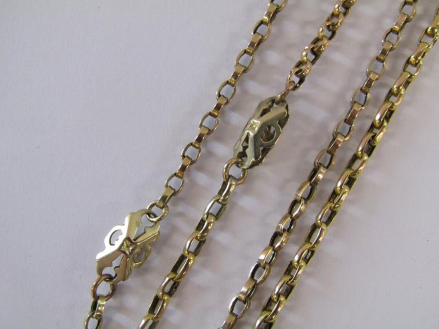 9ct gold belcher chain with extra detailed links - approx. 9.18g - Image 4 of 4