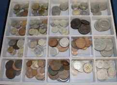 Selection of coins including Georgian & Victorian, commemorative crowns, UK pre decimal & later