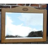 Hand crafted oak wall mirror by Cobweb Craft/Kevin P Burks 105cm by 83cm