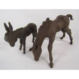 Bottger Steinzeug Meissen foal drinking and donkey