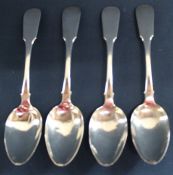 4 silver dessert spoons William Marshall Edinburgh 1830 3.34ozt