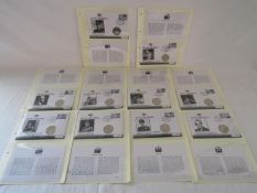Folder containing 10 Royal Air Force coin covers RJ Mitchell, Sir Frank Whittle, Sir Douglas