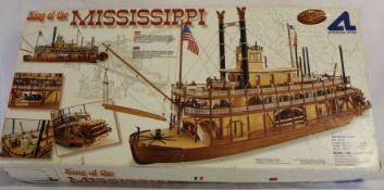 Artesania Latina King of the Mississippi 1:80 scale model kit of a paddle wheel steam boat -