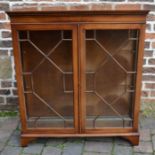 Reproduction Georgian display cabinet in the Chippendale style with three glass shelves Ht 110cm W