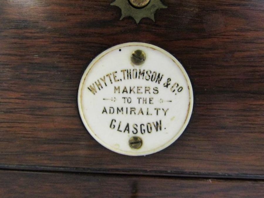 Victorian marine chronometer by Whyte,Thomson & Co 'Makers to the Admiralty' Glasgow, numbered 4492, - Image 3 of 16