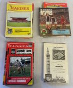 Collection of approximately 75 Grimsby Town Football club programs, including 1981-82 official