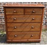 Victorian mahogany chest of drawers, L119cm x H123cm x D53cm