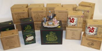 Approximately 23 boxed Boyds Bears figures / mugs - mostly unopened