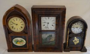 Three 19th century American mantel clocks