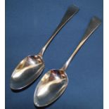 Pair of silver tablespoons, maker RH, London 1829, 4.03ozt