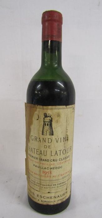 Grand Vino de Chateau Latour - Premier Grand Cru Classe - Pauillac-Medoc 1958 in a Grand Vins de - Image 3 of 6