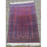 Blue and red Persian rug L131cm x 83cm