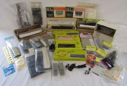 Collection of model railway kits and accessories, includes Ratio plastic models, Parkside Dundas
