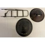 WWII cycle carrier dated 1945, WWII child's steel helmet and a WWII ARP helmet appears marked F&L 87