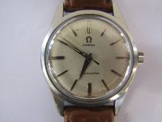 Gents Omega Seamaster wristwatch with leather strap