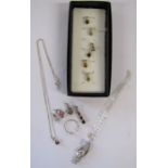 Silver interchangeable pendant necklace and other jewellery