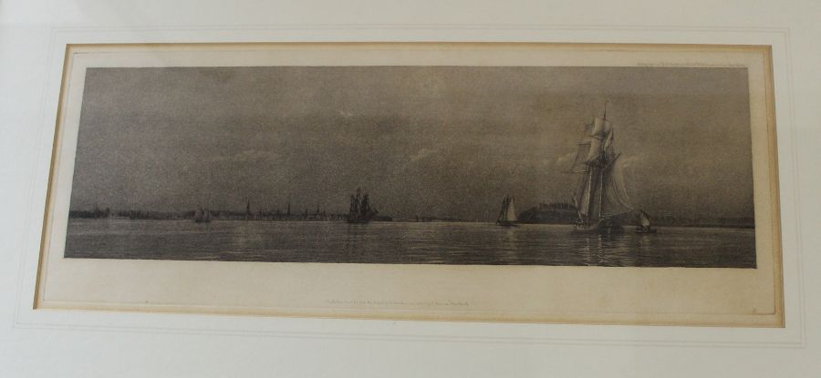 Four gilt framed Harold Wyllie (1880-1975) etchings with aquatint, (details verso) "Waterside Town - Image 3 of 6