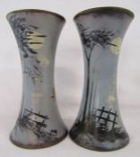 Pair of Brentleigh ware vases No1 approx. 22cm tall