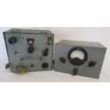 Metal cased milliampere meter and a radio receiver