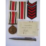 'For Service in the Special Constabulary' medal awarded to William R Brown, Lincolnshire, also a