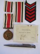 'For Service in the Special Constabulary' medal awarded to William R Brown, Lincolnshire, also a