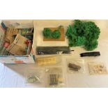 Selection of track accessories, including trees/foliage, track, several boxed Merit accessories,