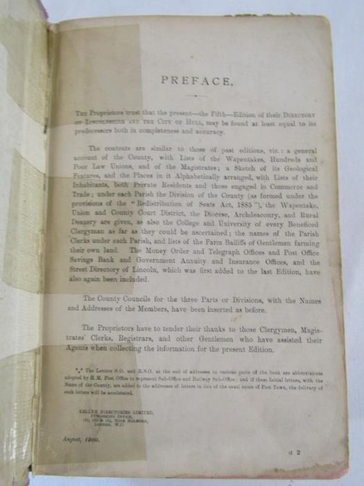 Kelly's Directory of Lincolnshire and the city of Hull 1900 - Image 3 of 5