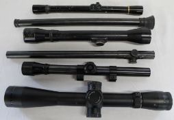 Collection of 6 scopes - Lyman 422 Expert Scope, Pecar Berlin 4x81 Light scope, Mossberg - No M4c