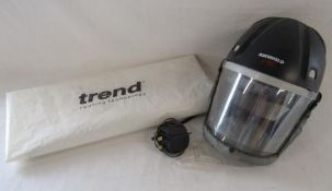 Trend routing technology Airshield Pro respirator - woodworking helmet with shield and hood