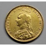 Victorian gold full sovereign 1890