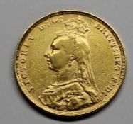 Victorian gold full sovereign 1890