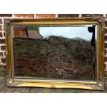 Large ornate gilt frame wall mirror 106cm by 75cm