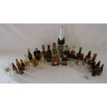 Collection of miniatures includes Remy Martin, VAT 69, Bell's etc