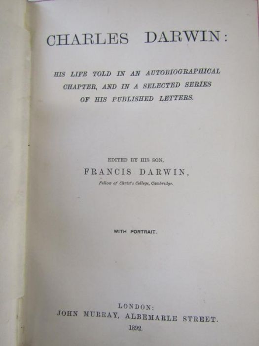 Charles Darwin 'His life told in an autobiographical chapter, and in a selected series of his - Image 7 of 7