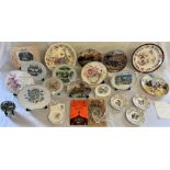 Selection of decorative plates, including collectors plates, Wedgwood dish and 19th century wall
