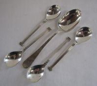 Mark Willis Sheffield 1904 silver teaspoon with engraved 'Phyllis' and set of 4 Thomas Bradbury &