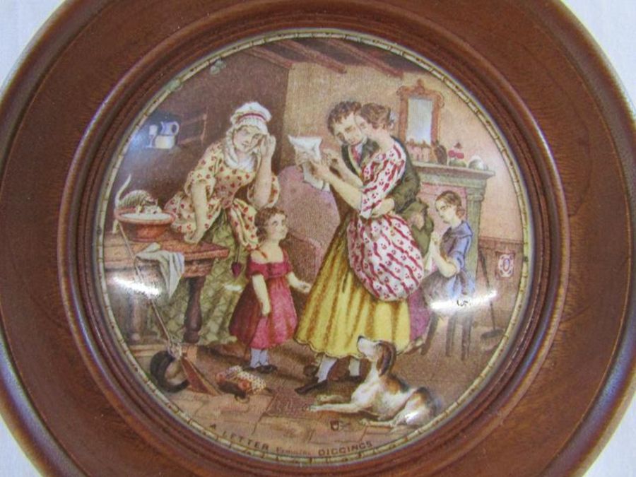 2 mounted pot lids 'A letter from the Diggings' and 'The Times' also 2 framed Thomas Stevens of - Image 2 of 9