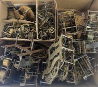 Box of various clock parts