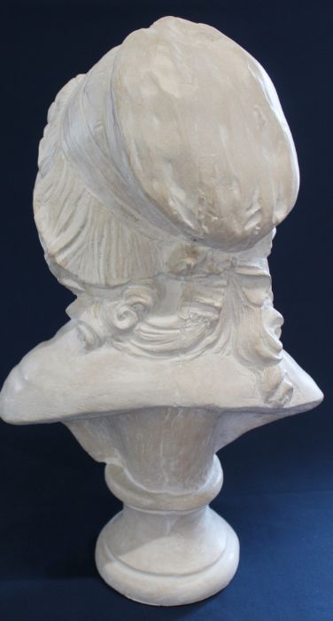 20th century white painted bust of a young girl 45cm high (possibly plaster) - Image 3 of 3