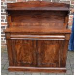 Victorian mahogany chiffonier, L117cm x H136cm x D39cm