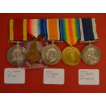 Group of five medals awarded to CPO W L Barlow: China 1900, 1914-15 Star, British War Medal, Victory